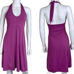 Patagonia Womens Size S Amaranth Pink Morning Gloraly Halter Mini Dress Athletic